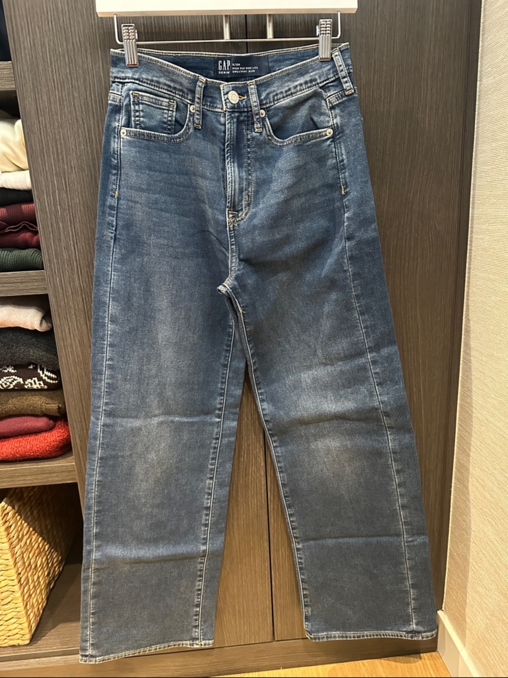 GAP High Rise Wide Leg Sweatpant Jeans